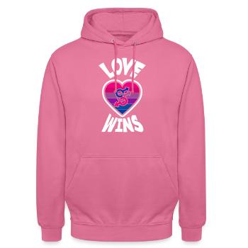 Bisexuel LGBTQ+ Bi LGBTQ - Sweat-shirt à capuche unisexe - rose - Devant - Alina (178cm) & Michal (187cm)