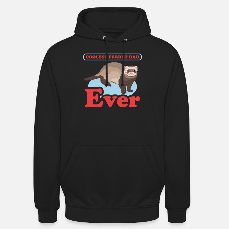 Frettchen Dad Besitzer Frettchen Geschenk - Unisex Hoodie - Schwarz
