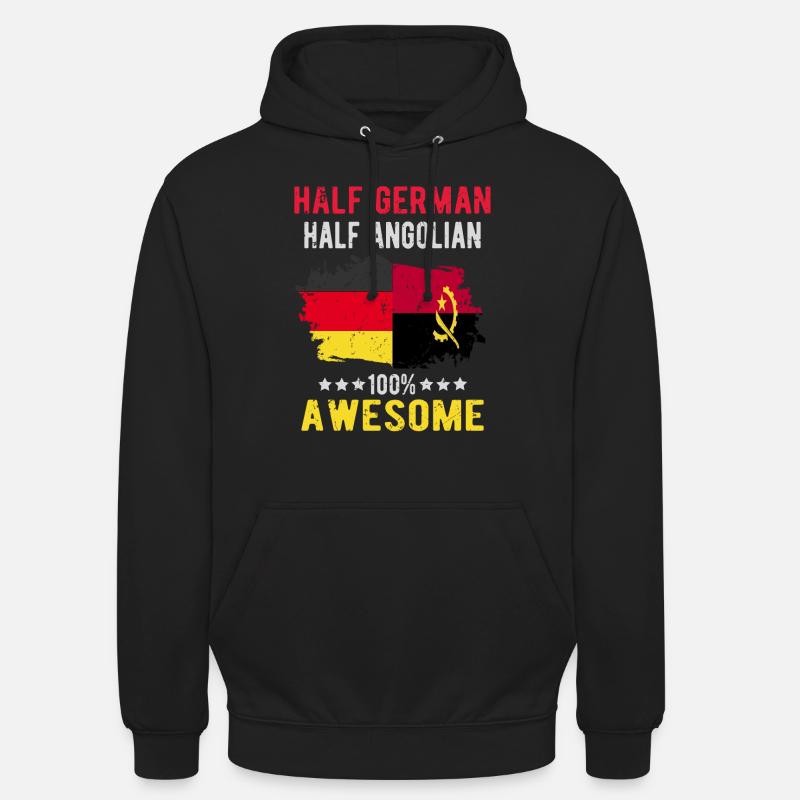 Half German Half Angolier - Unisex Hoodie - black