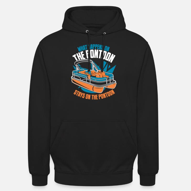 Pontonboot Kapitän Ponton Boote - Unisex Hoodie - Schwarz