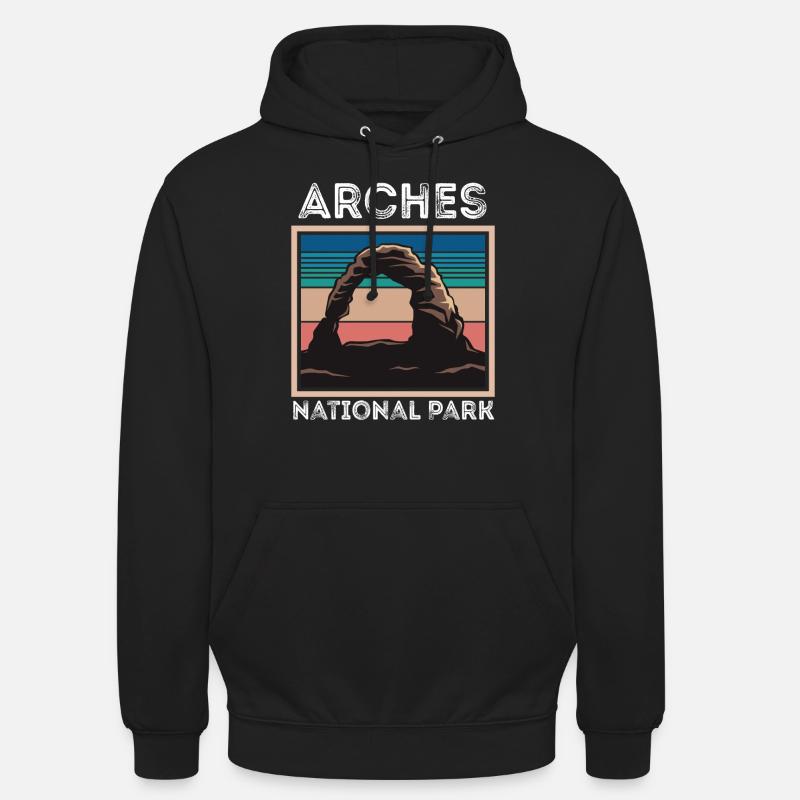 Arches National Park Utah Moab Canyon Mur souvenir - Sweat-shirt à capuche unisexe - noir