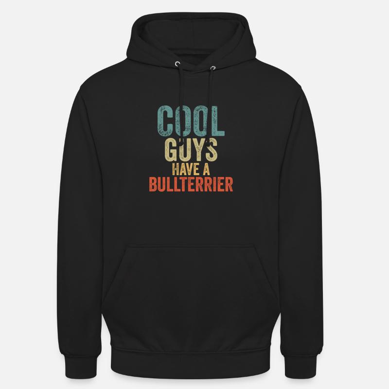 Cool Guys a un bullterrier - Sweat-shirt à capuche unisexe - noir