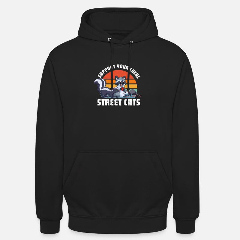 Mouffette - Sweat-shirt à capuche unisexe - noir