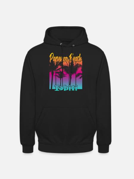 Papenoo Beach Tahiti - Unisex Hoodie - black