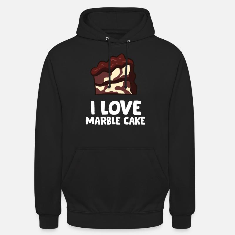 Gâteau marbré - I love marble cake - Sweat-shirt à capuche unisexe - noir
