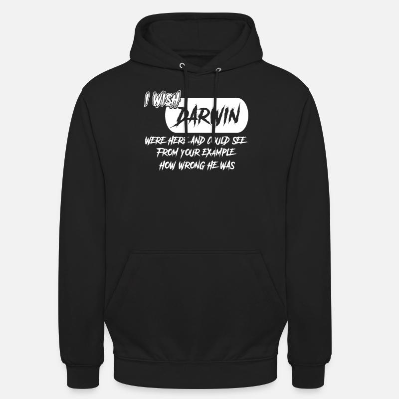 Sarcasme Darwinisme Dire avec ironie - Sweat-shirt à capuche unisexe - noir