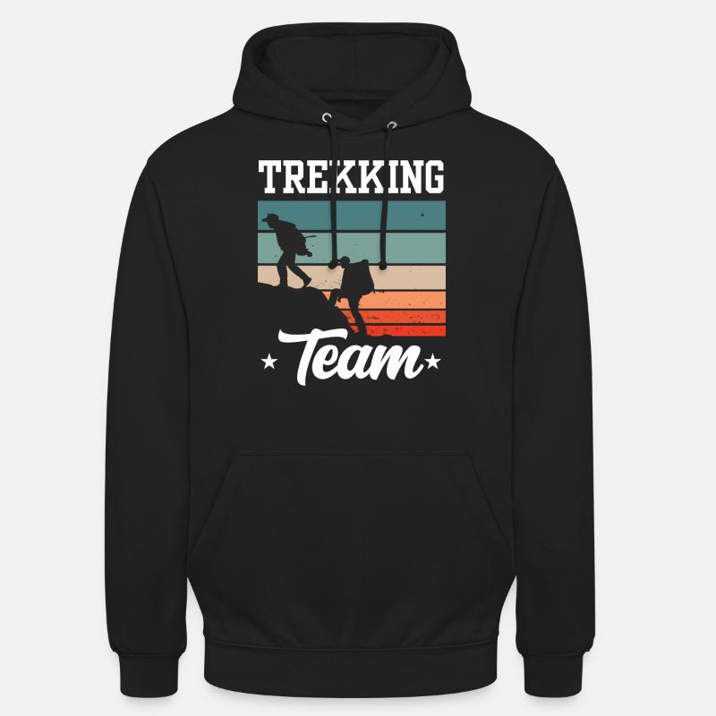 Trekking Team Wanderer Hike Randonnée - Sweat-shirt à capuche unisexe - noir