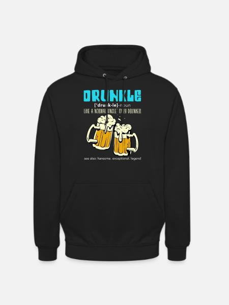 Bier Trinker Onkel Drunkel - Unisex Hoodie - Schwarz