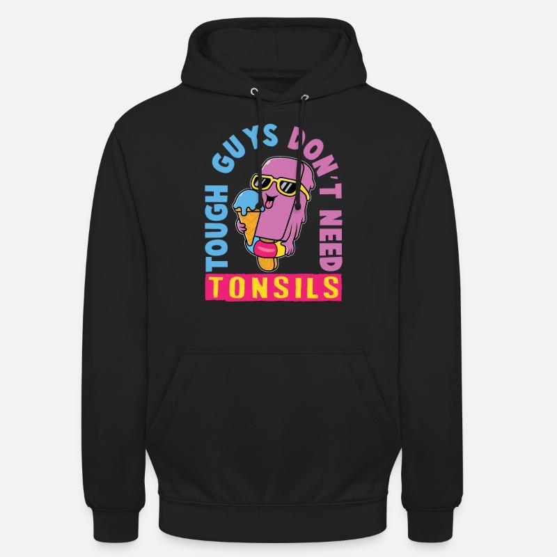 Eiscreme logo Sommer Softeis Geschenkidee - Unisex Hoodie - Schwarz
