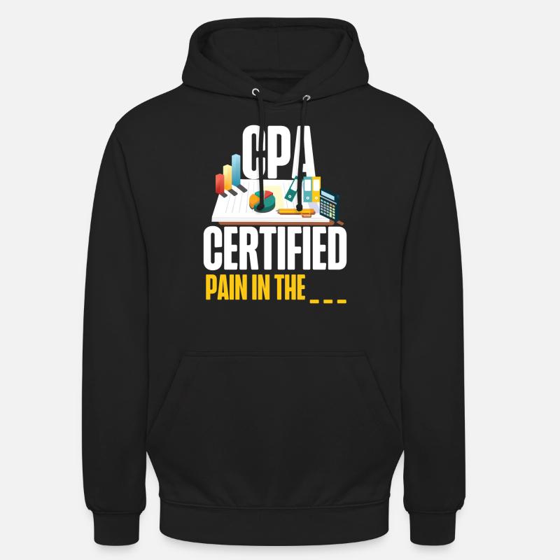 Comptable Comptable Comptable - Sweat-shirt à capuche unisexe - noir