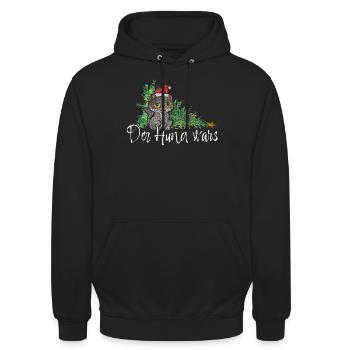 Weihnachtsmuffel Katzen Anti Christmas Xmas - Unisex Hoodie - Schwarz - Vorne - Alina (178cm) & Michal (187cm)