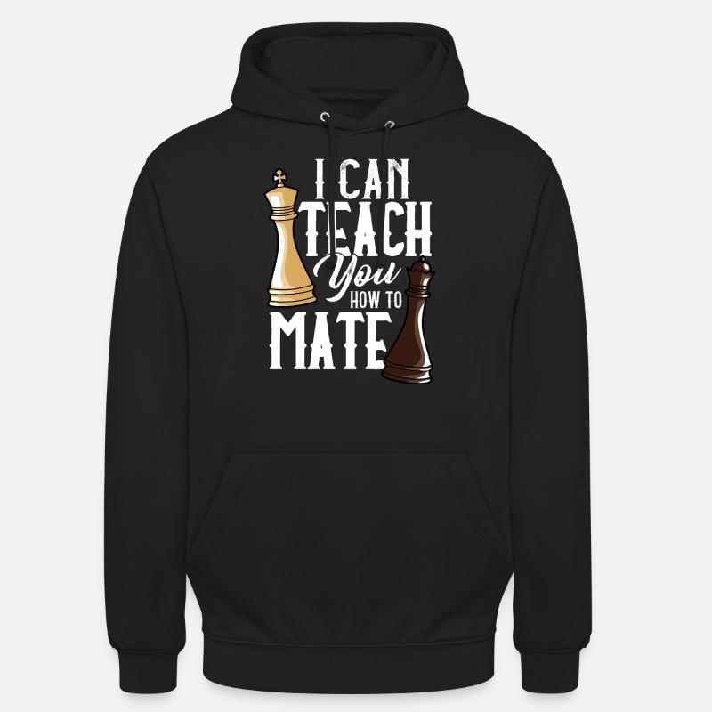 Joueurs d’échecs Échecs - Sweat-shirt à capuche unisexe - noir