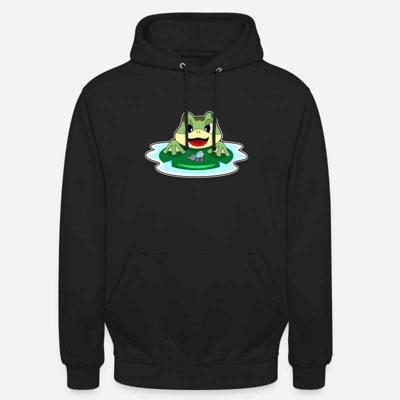 Mouche grenouille - Sweat-shirt à capuche unisexe - noir
