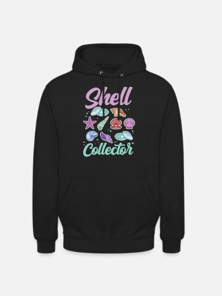 Skalsamlare Musselsamlare samlar musslor - Luvtröja unisex - svart
