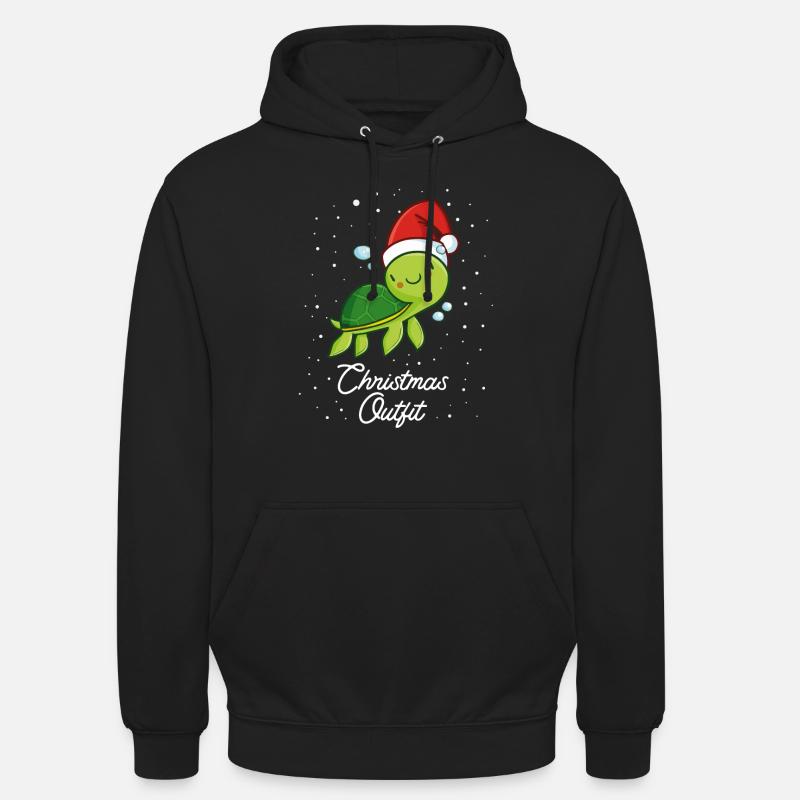 Tortue de Noël - Sweat-shirt à capuche unisexe - noir