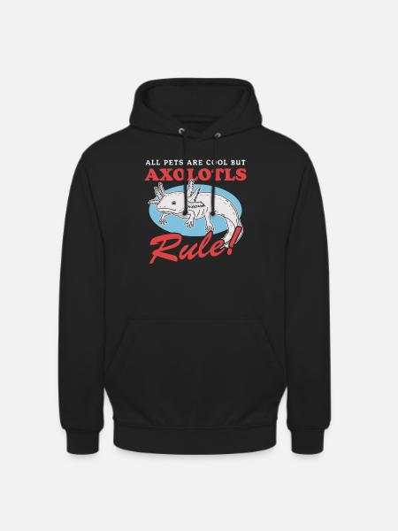 Axolotl Tailed Amphibians Gift - Unisex Hoodie - black