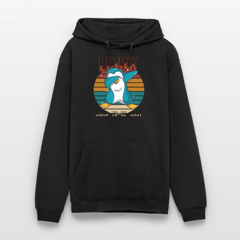 Geek né pour être root Linux Penguin Nerd Programmeur Sweat-shirt à capuche unisexe