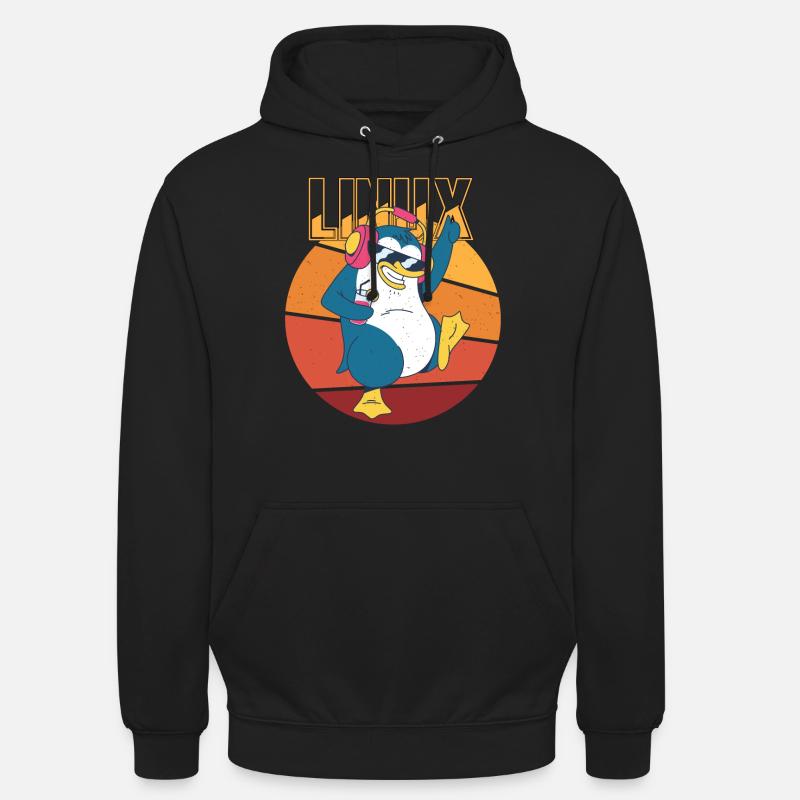 Party Linux Root Cool Penguin Nerd Game Programmer - Sweat-shirt à capuche unisexe - noir