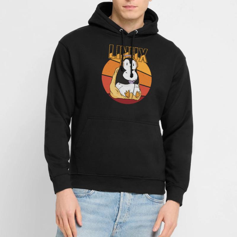Gamer Penguin Linux Root Party Nerd Programmer Com Sweat-shirt à capuche unisexe