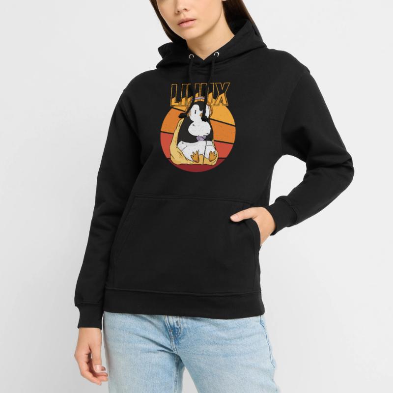 Gamer Penguin Linux Root Party Nerd Programmer Com Sweat-shirt à capuche unisexe