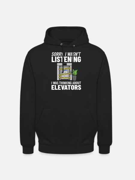 Technicien d’ascenseur Élévateur élévateur - Sweat-shirt à capuche unisexe - noir