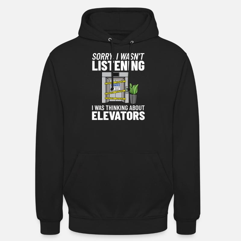 Technicien d’ascenseur Élévateur élévateur - Sweat-shirt à capuche unisexe - noir