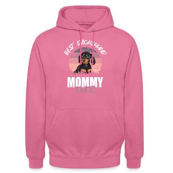 Beste Dackel-Mami - Unisex Hoodie - Pink - Vorne - Alina (178cm) & Michal (187cm)