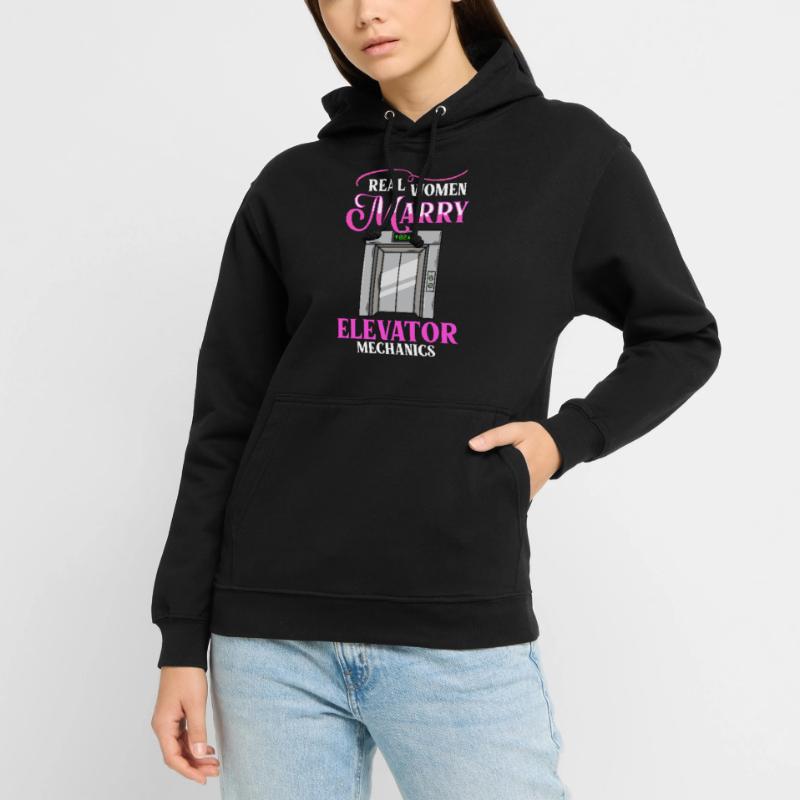 Elevator Elevator System Technician Woman Elevator Elevator Unisex Hoodie