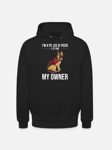 Polizeibeamter Polizeihund - Unisex Hoodie - Schwarz