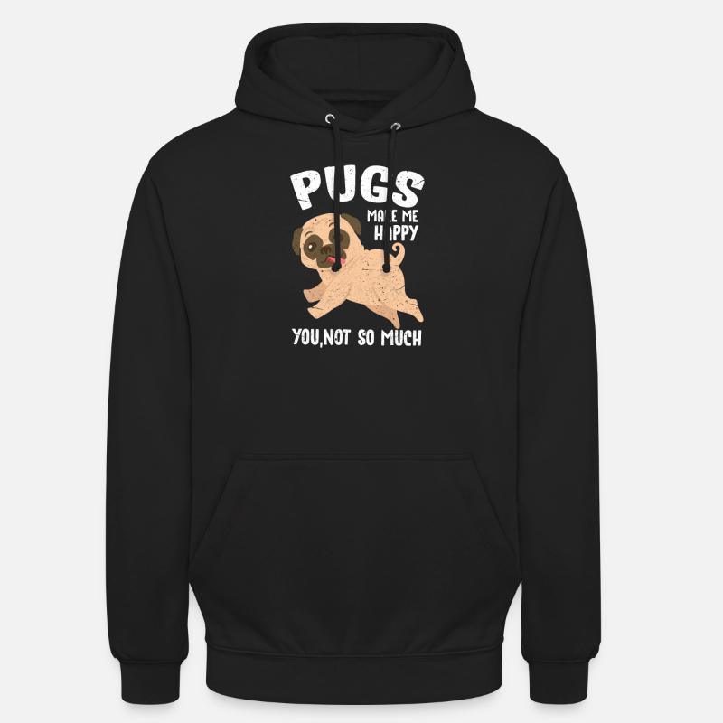 Mops - Unisex Hoodie - Schwarz