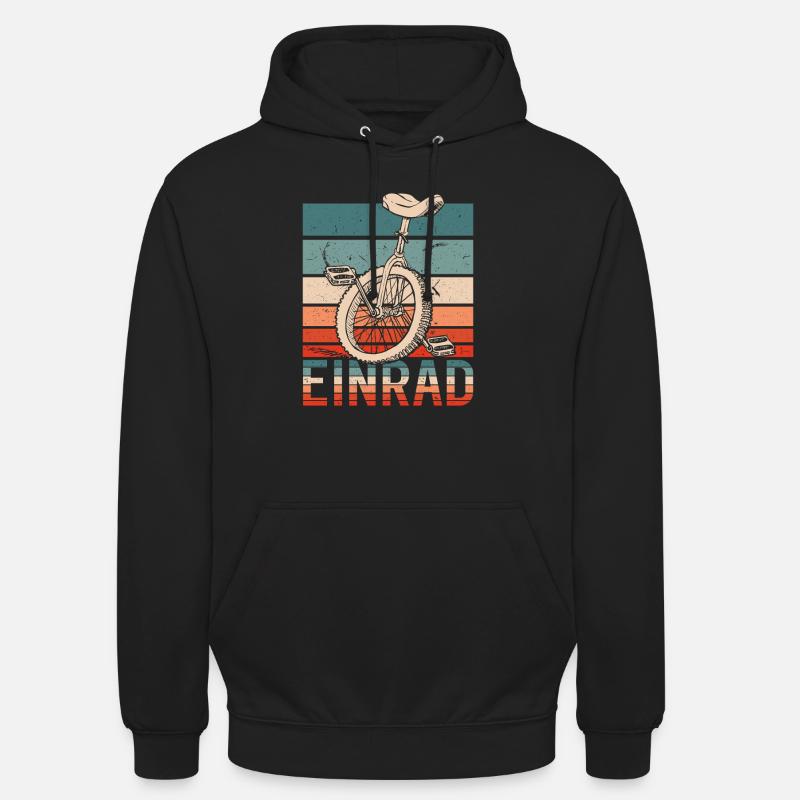 Einrad Retro Einradfahrer Einradfahrerin - Unisex Hoodie - Schwarz