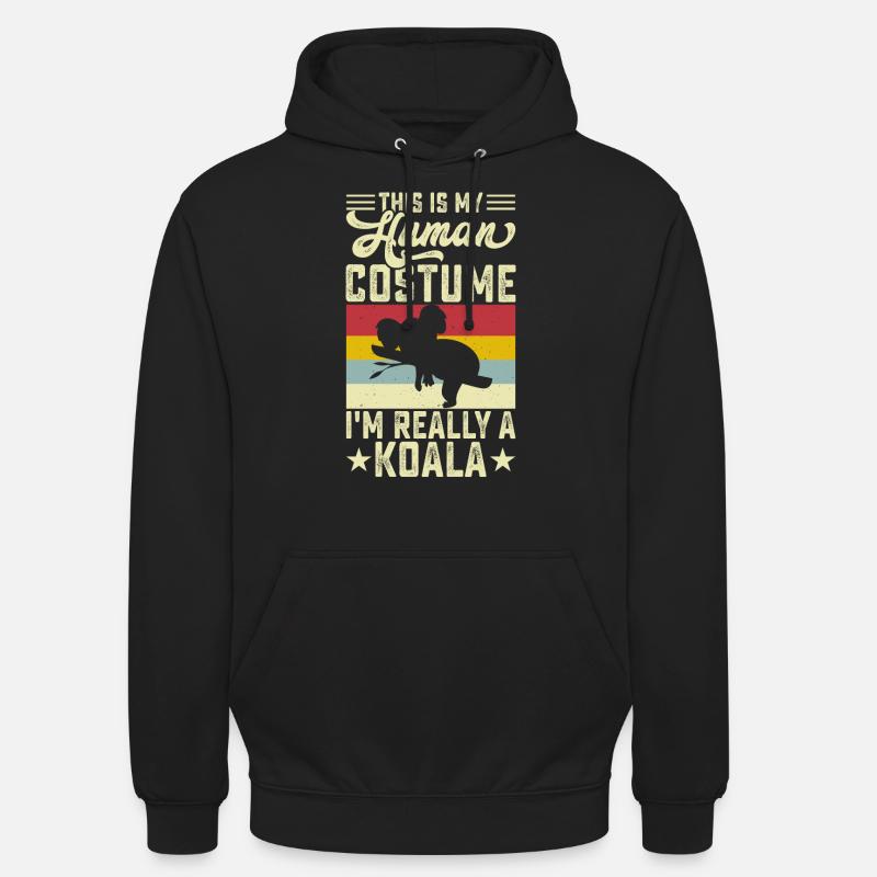 Koala Mädchen Koala Bär Mädchen Australien Geschenk - Unisex Hoodie - Schwarz