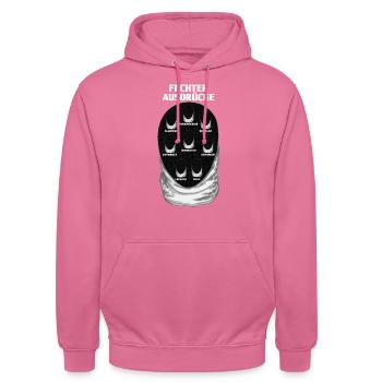 Fechter Fechtmeister Lustig Fechtsportler - Unisex Hoodie - Pink - Vorne - Alina (178cm) & Michal (187cm)