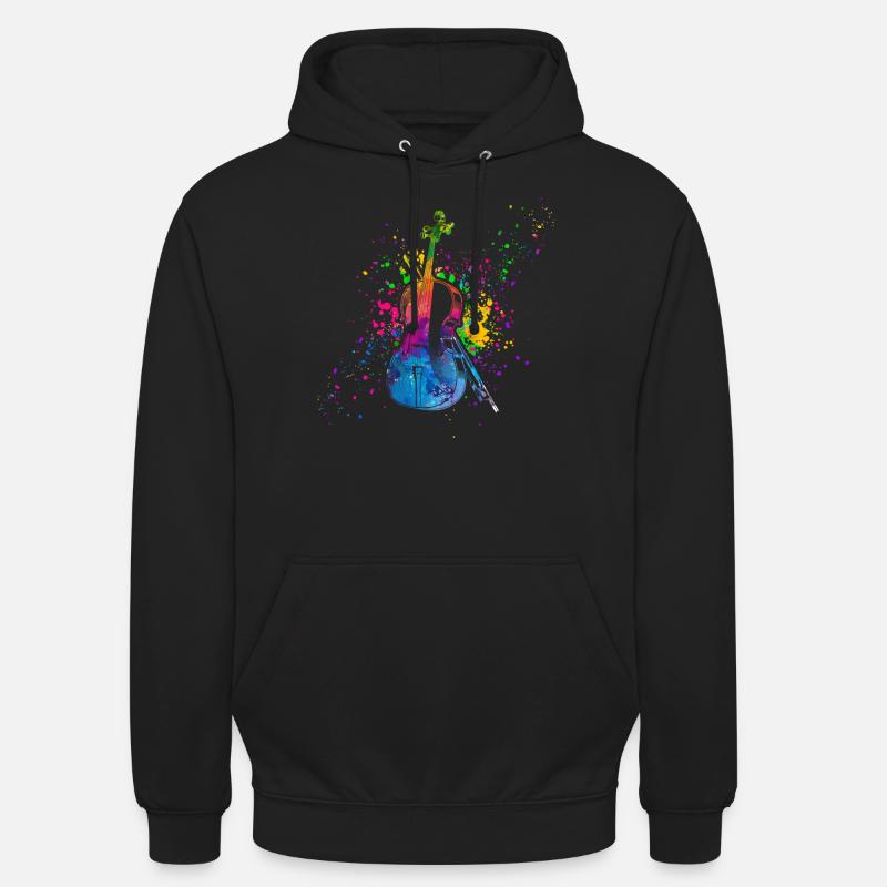 Violoniste, Violon, Jouer du violon - Sweat-shirt à capuche unisexe - noir