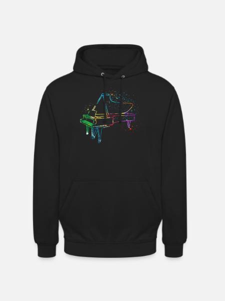 Piano, Pianist - Unisex Hoodie - black