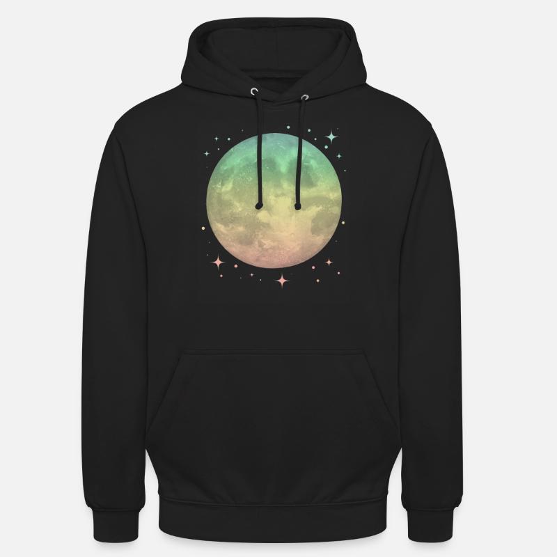 Lune Pastel Céleste - Sweat-shirt à capuche unisexe - noir