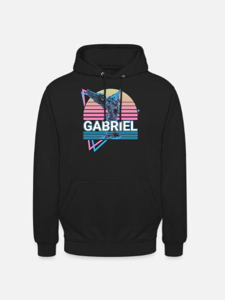 Gabriel Erzengel Retro - Unisex Hoodie - Schwarz