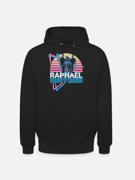 Raphael Archangel Retro - Unisex Hoodie - black