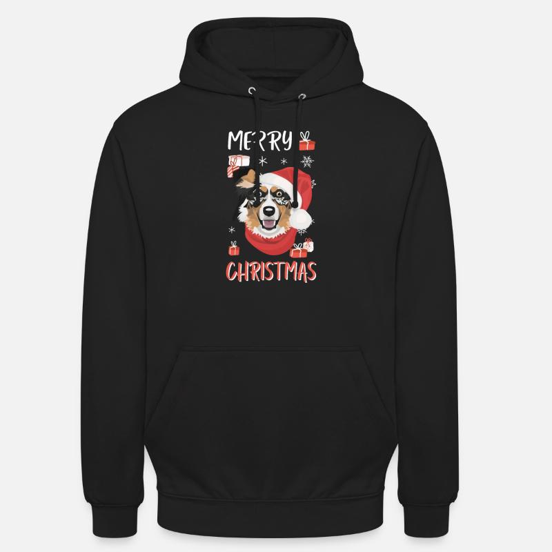 Berger australien Joyeux Noël - Sweat-shirt à capuche unisexe - noir