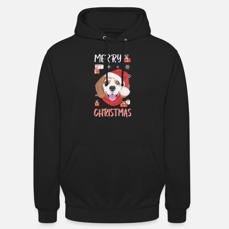 Beagle Joyeux Noël - Sweat-shirt à capuche unisexe - noir