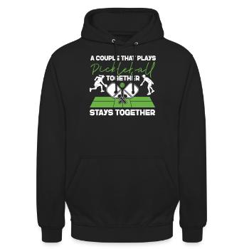 Pickleball Couple A Couple That - Unisex Hoodie - Schwarz - Vorne - Alina (178cm) & Michal (187cm)