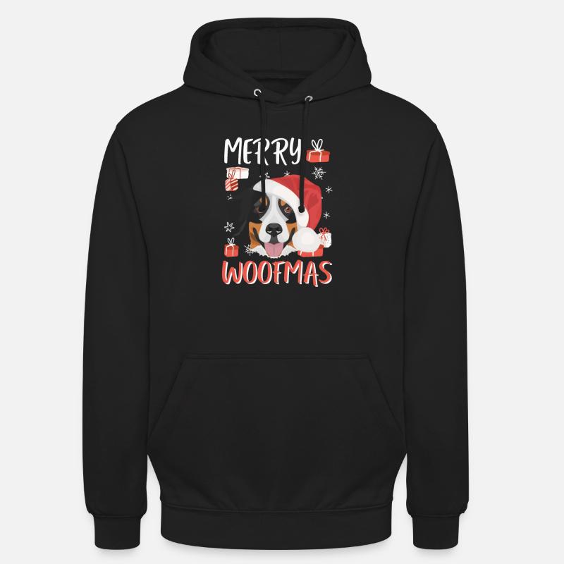 Bouvier Bernois Joyeux Noël - Sweat-shirt à capuche unisexe - noir