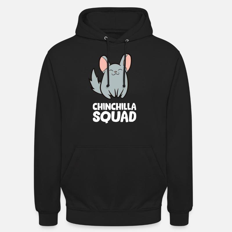 Chinchilla - Escouade de chinchilla - Sweat-shirt à capuche unisexe - noir