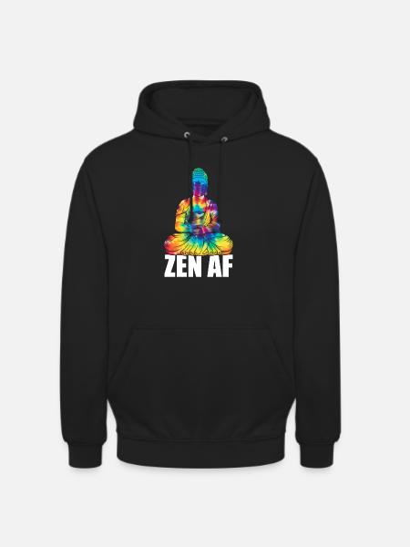 Zen AF Buddha Namaste Yoga Meditatie Workout - Uniseks hoodie - zwart