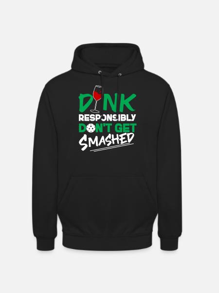Pickleball Pun Wine Dink - Unisex Hoodie - black