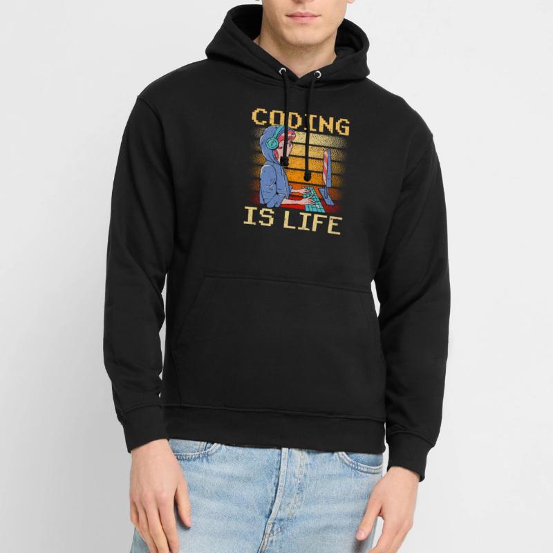 Coding Ist Leben Coder Code Programmierer Unisex Hoodie