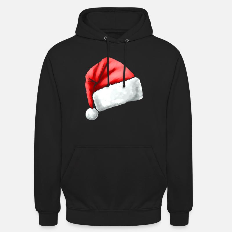 Chapeau de Père Noël - Sweat-shirt à capuche unisexe - noir