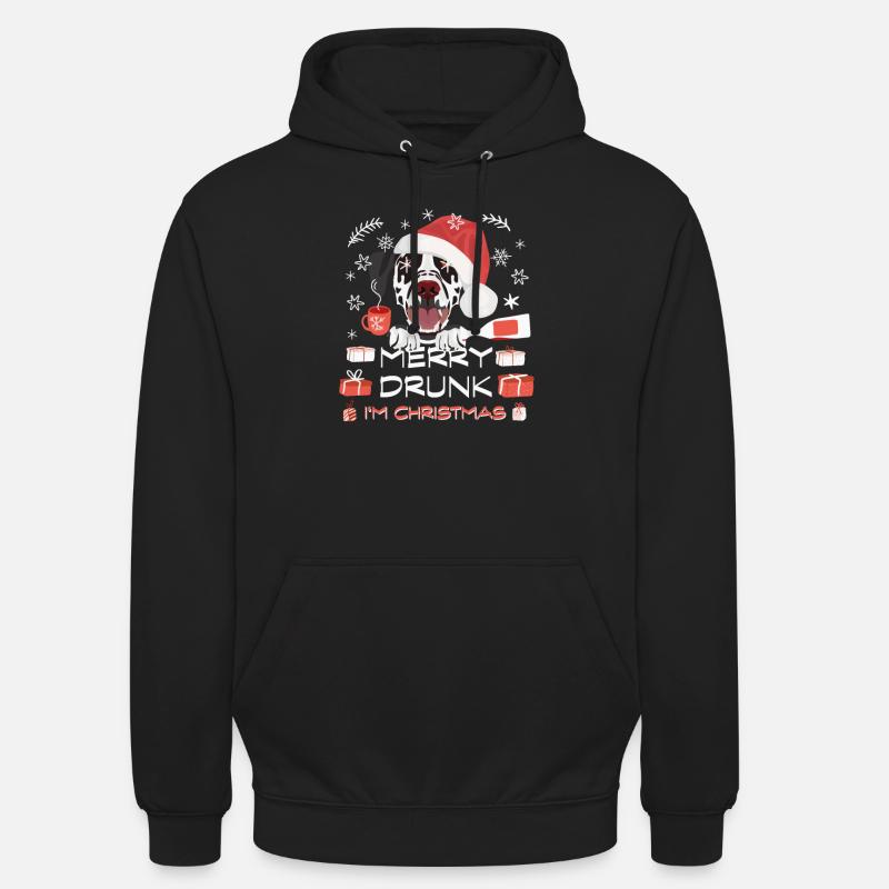 Marché de Noël dalmate - Sweat-shirt à capuche unisexe - noir