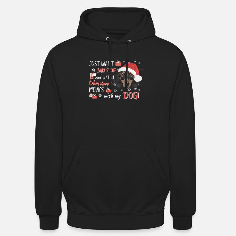 Teckel Joyeux Noël - Sweat-shirt à capuche unisexe - noir
