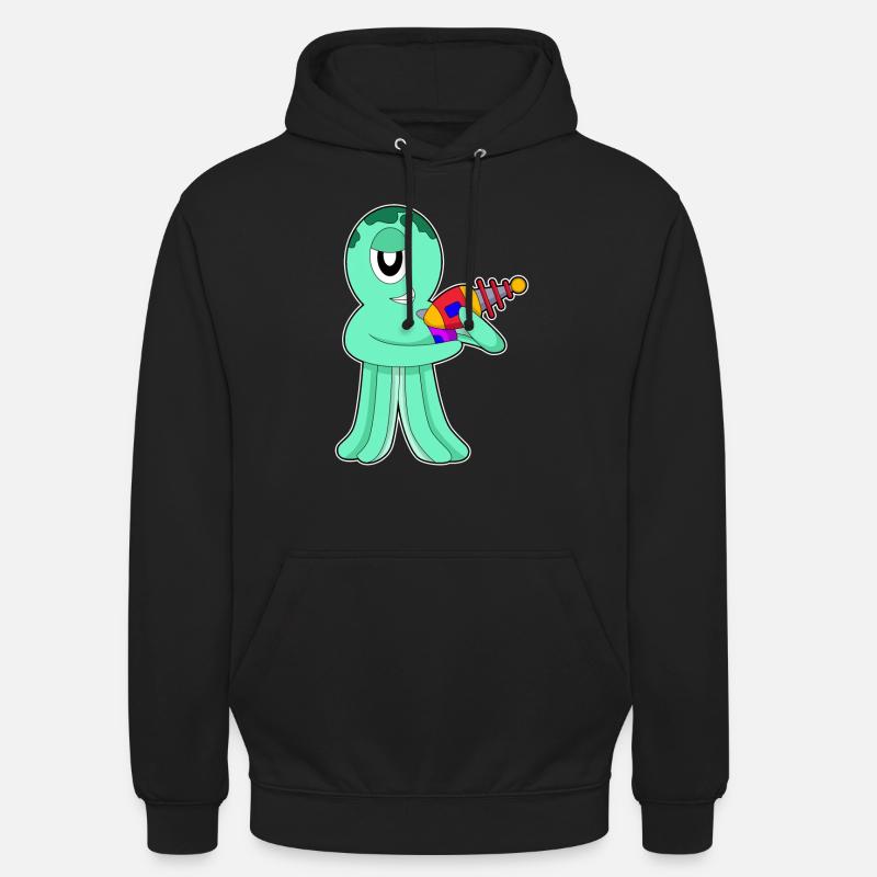 Octopus Alien - Sweat-shirt à capuche unisexe - noir